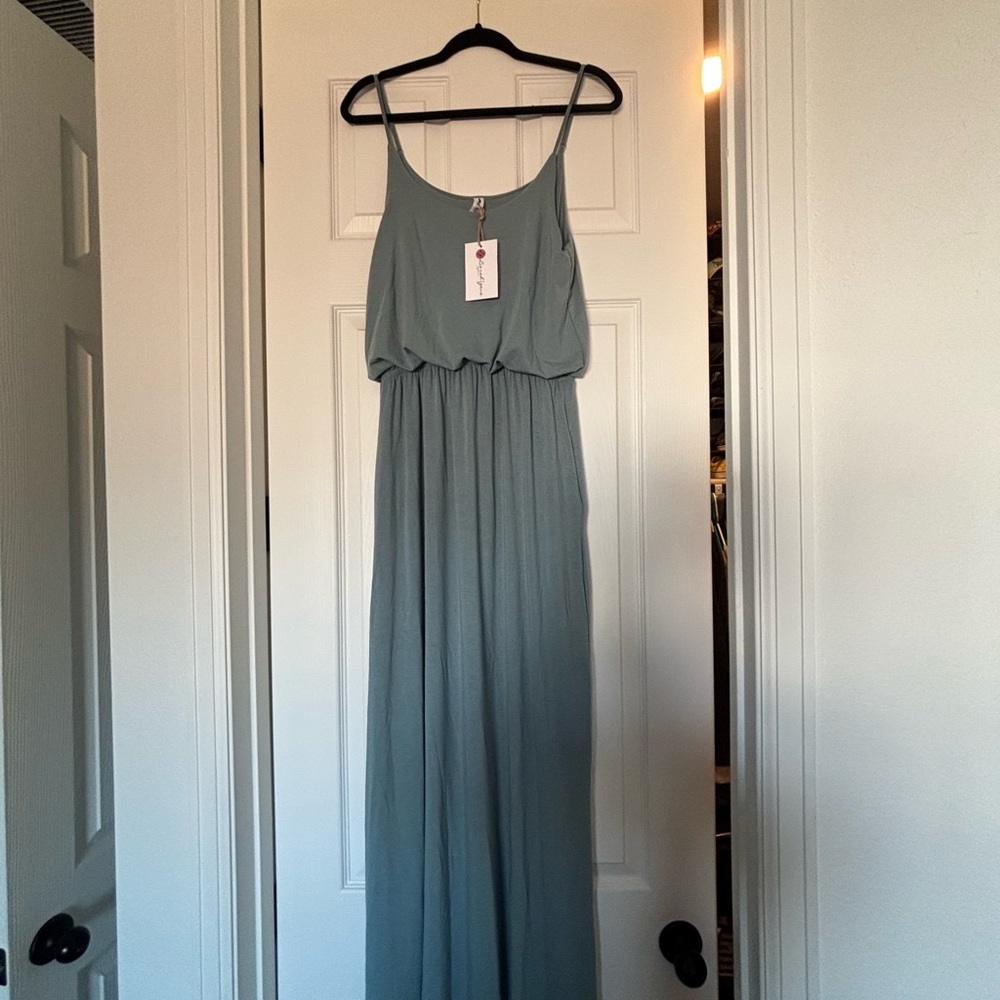 Elegant Blue Maxi Dress